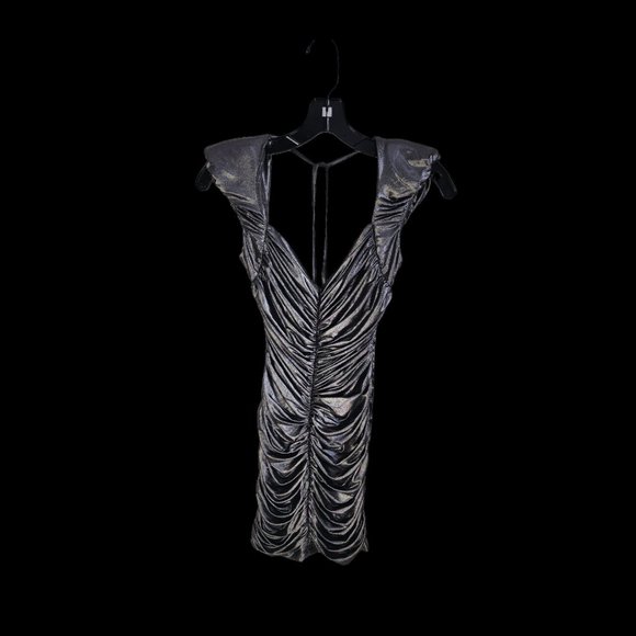 Bebe Gray Evening  Cocktail Dress Like New - Picture 2 of 8